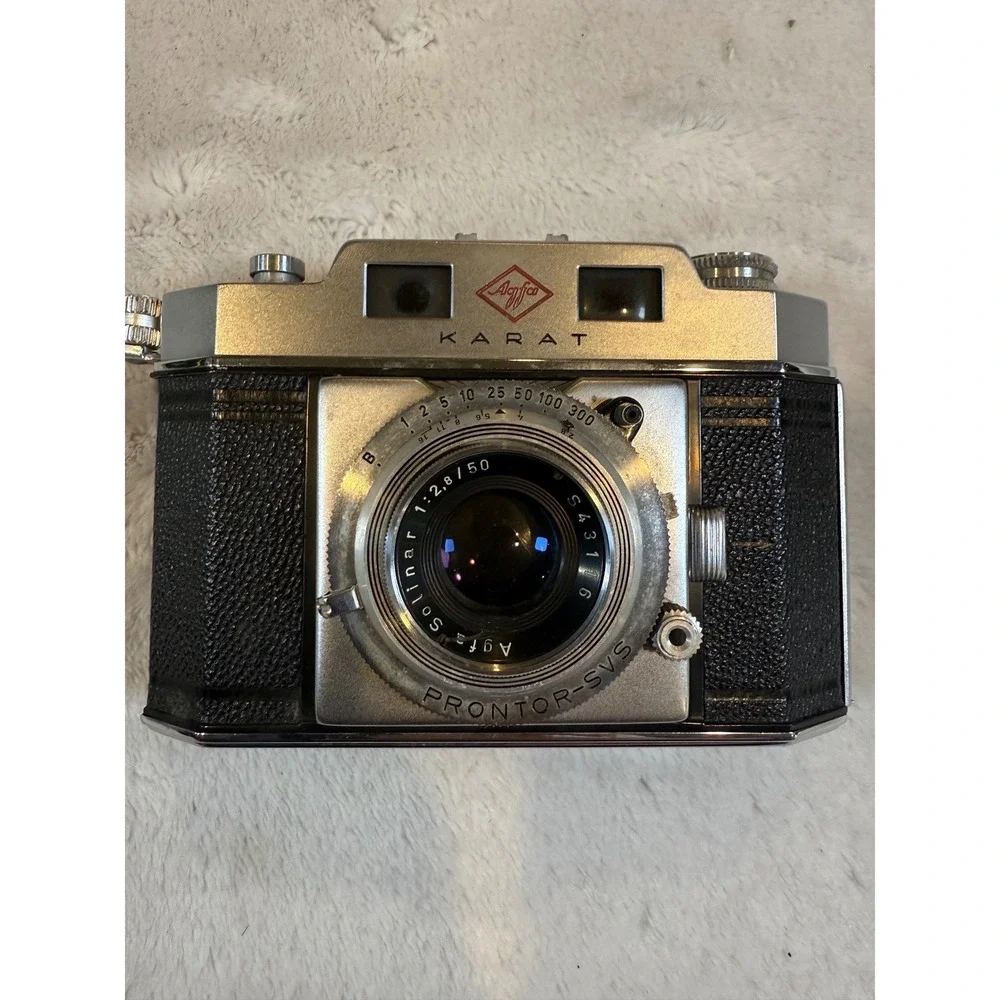 Vintage Agfa Karat 36 35mm Rangefinder Camera Solinar 50mm f2.8 Prontor-SVS Lens